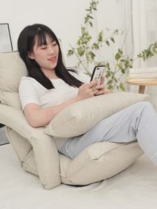 เก้าอี้พักผ่อนแบบพับได้สำหรับผู้ใหญ่ โซฟาเล็กแบบแยกเป็นชิ้น ที่รองรับกระดูกสันหลังแบบพับได้ ที่นั่งสำหรับให้นมเด็ก เก้าอี้แบบพักผ่อนสำหรับคนไม่มีแรงงาน