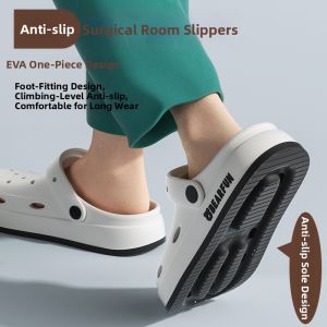 MIDANGDANG | Mens Anti-slip Surgical Room Slippers EVA One-Piece Design Foot-Fitting Climbing-Level Anti-slip Comfortable for Long Wear