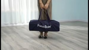 Crib for Kids Multifunctional Baby Crib and Playpen 2 Layer with Mosquito Net Diaper Changing Station Foldable Baby Bed with Diaper Table Kid Game Bed