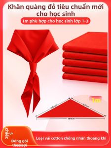 Feiyu | Khăn Quàng Cổ Màu Đỏ Bền Màu 100% Cotton 1.2m