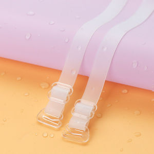 Transparent Silicone Invisible Bra Straps Anti-Slip Frosted Colorful Womens Underwear Strap Summer Large Buckle Removal
