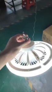 Ceiling Fans with Lights 2 in 1 multi-function LED fan light with remote control LED Ceiling Fan Light Bulbs for Garage Closet Laundry Room 35W White Bright Fan Light E27 Socket Enclosed Ceiling Fan Lighting