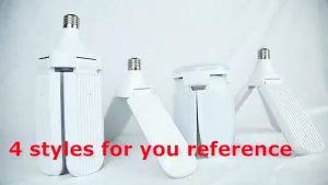 Đèn LED 4 cánh hoa siêu sáng bền đui xoáy E27 60W dùng trong nhà công ty sân vườn điều chỉnh các cánh đèn chiếu xuống như đèn trần