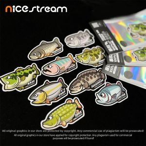 nice stream | Waterproof Graffiti Fishing Stickers Nightlight