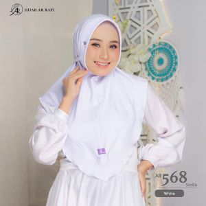 Hijab jilbab kerudung bergo Ar 568 terbaru tali kombinsi plisket bahan adem pad antem daily hijab Arrafi