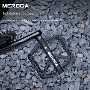 MEROCA Nylon Bicycle Pedals Ultralight Seal Bearings Mountain Road Bike Flat Platform WaterProof Bicycle Pedals Non-Slip Parts