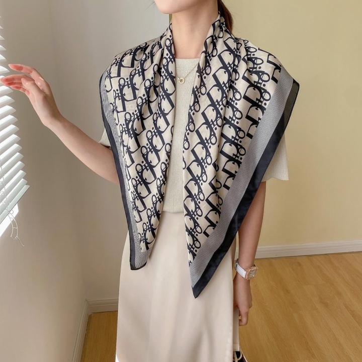 Ladies Fashion 90cm Square Silk Scarves LISA Large Shawl Wrap