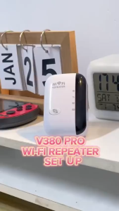 V380 PRO 2.4G WiFi Repeater 300Mbps Network Signal Extender Wireless Router Fast Speed Wifi Extender
