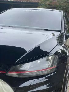 2PCs Car Headlight Trim Cover Sticker for Volkswagen VW GOLF 7 MK7 GTI Head Lamp Light Eyebrow Cover Accessories