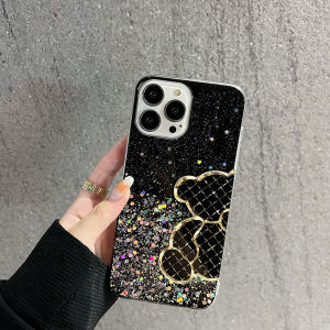 เคสโทรศัพท์Redmi 13C 12C Redmi12 5Gหมีน่ารักตกแต่งเลื่อมออกแบบปลอกอ่อนXiaomi Redmi 13Cฝาครอบโทรศัพท์