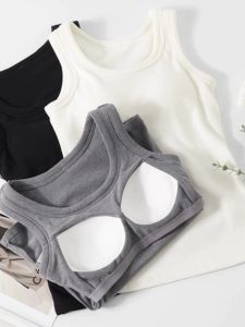 Áo Ba Lỗ Lót Lót Ngực Mềm Mại Co Giãn Cao Ôm Vừa Vặn Giữ Dáng Mặc Trong Mùa Thu Đông Bằng Chất Liệu Khác Màu Trơn Đi Làm