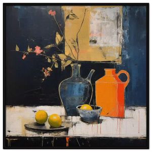 Tinycottons Contemporary Abstract Still Life Wall Art with Floral Accents - Trang Trí Nội Thất Sang Trọng