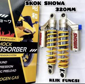 Shock Tabung Model SHOWA Double 325 mm Klik Shockbreaker Skok Belakang Tabung CB GL MP Tiger Revo RX King Grand universal WM21 nganjuk wong mlaten 21