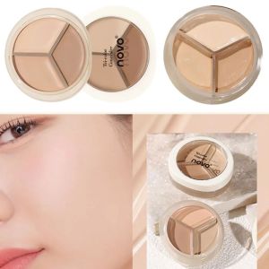 Tri-color Concealer Cover Spots Face Acne Marks Tattoo Tear Trough Dark Circles Scar Covering Liquid Foundation Makeup