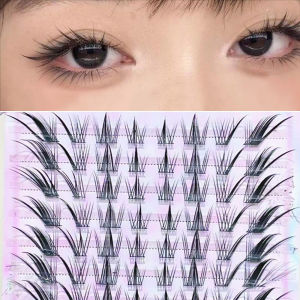 Dorisna ขนตาปลอม10แถวแบบโค้งงอนหนาหางยาวขนตาจิ้งจอกตัวต่อขนตารวมขนตาแต่งหน้าแบบขนตาปลอม