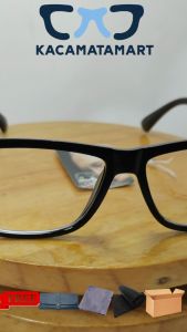 Kacamata Baca Pria & Wanita Dengan Model Kotak Lensa Plus Free Gift - HJ596P.NS BLACK