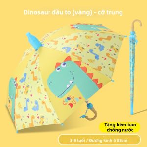 Ô Dù Tự Động Cho Trẻ Em Hình Cartoon Chống Nước Tay Cầm Dài