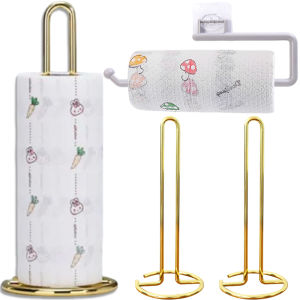 Multiple Styles Kitchen Paper Towel Holder / Vertical Iron Roll Paper Storage Rack / Minimalist Countertop Towel Stand