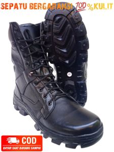 SEPATU PDL GEGANATALI RESLETING SEPATU PDL TNI AD POLRI POLISI BRIMOB SEPATU PDL KULIT SCURITY SATPAM