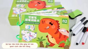 Bộ Thẻ Tập Tô Nét 52 Trang Xóa Được Theo Cấp Độ - Học Liệu Thông Minh Cho Bé