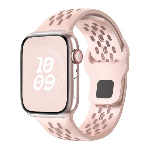 Breathable Sport Strap Compatible with Apple Watch Ultra 49mm 42mm 38mm 40mm 44mm 41mm 45mm Women Men Silicone Band for iWatch Series 9 8 SE 7 6 5 4 3 2 1
