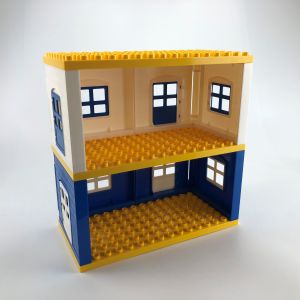 Educational Large Particle Blocks Building Toys House with Doors Windows Walls Robot Training Materials for Children