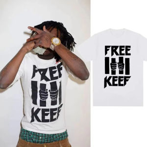 Sanrio | Fashion Mens Women Vintage T-shirts Chief Keef Free Keef Letter Print T Shirt Cotton Oversized Short Sleeve Streetwear T Shirts