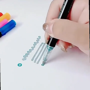 8-Color Double-Line Outline Pens – Metallic Glitter Markers for DIY Art Drawing and Coloring
