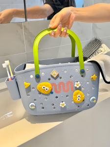 Portable Swimming Bag Bath Basket Handheld Toiletries Storage Basket Beach Bag High Aesthetic Value Plastic Storage Basket