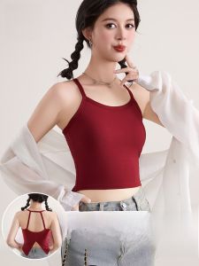 Miiow | Cat Lady Trendy Hot Girl Neck Hanging Backless Tank Top Women Summer 2025 New No Bra Vest T-Shirt Sleeveless Modale Cotton Spandex