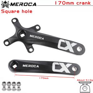 MEROCA Bicycle Crank Chainwheel 104BCD MTB Bike Crankset Aluminum Alloy with Bottom 170mm Crank Black 32/34/36/38/40/42T Plate