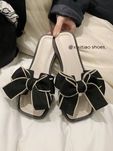 Tie-Dye Flat Bottom Slippers Womens Summer Fairy Tale Beach Vacation Shoes Butterfly Knot Flats Casual PVC Sandals for Youth