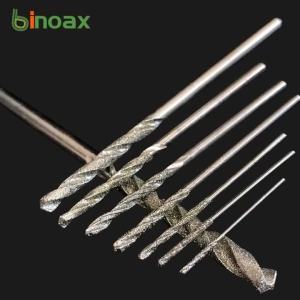 10Pcs Diamond Coated Twist Drill Bit Set 0.8-3mm HSS Tipped Solid Bits for Jade Processing Tools