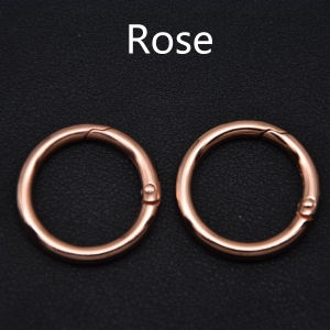 5pcs Metal O Ring Spring Clasps for DIY Jewelry Openable Round Carabiner Keychain Bag Clips