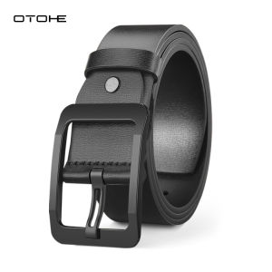 OTOHE Fashion Men’s Belt Business Leisure Belt 120CM Pin Buckle Belt Soft PU Waistband Youth Sports Pant Belt Stylish Simple Nice Waistband Durable Belt