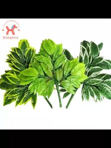 12pcs Artificial Leaves Mango Leaf Sugar Maple Bamboo Leaf Artificial Flowers grass party decoration Kingtex Party needs