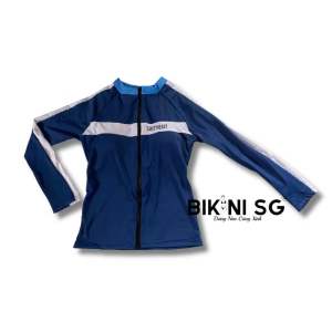 Áo khoác bơi áo bơi dây kéo dài Bikini SG chống nắng giữ nhiệt tiện lợi đi bơi đi biển hiện đại