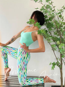 Fashionable High-Waist Yoga Pants Womens Fitness Running Sportswear Quick-Dry Abdomen Shaping High Waist Butt Lifting