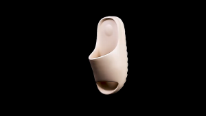 TrendSole Beige Open-Toe Slip-On Thick-Heeled Sandals Soft Sole Thick Heel Slip-On Slippers Neutral Color#415