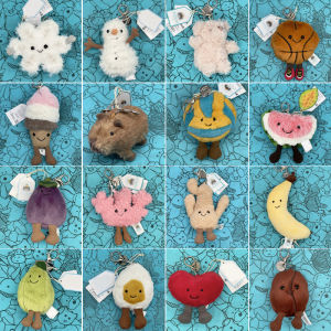 Golf Ball Plush Keychain Capybara Keychain Volleyball Plush Toy Hippo Turtle Plush JC Bag Charms