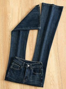 กางเกงยีนส์ทรงขาบานเอวสูงสำหรับผู้หญิง สไตล์สตรีท ทรงหลวม ทรงลำลอง ทรงขาบาน ทรงลำลอง ทรงลำลอง