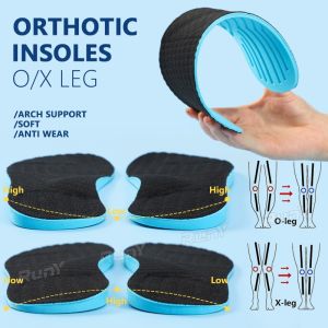 RunY 1 Pair Orthopedic Insoles O / X leg Orthopedic Flat Foot Orthopedic Leg Soft Size 32-46
