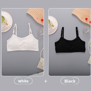 Pure Cotton Sports Bra for Teenage Girls Developmental Period Small Chest Student Middle School High School Large Toddler
