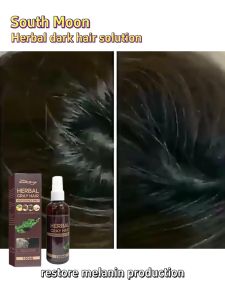 South Moon Gray White Hair Treatment Spray Serum Liquid Repair Fast Regrowth Nourish Damaged Scalpblack Hair Anti Loss Hair Care Women Men Hyperplasia Hair Loss Treatment Herbal Essence Promoting Regeneration
