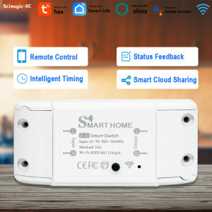 Tuya WiFi Switch DIY MINI Smart Home Automation Switch Relay Module Smart Life APP Wireless Voice Remote Control Timer Switch