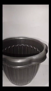 12 Pcs Set MEDIUM Stylish Flower Pots/Classy Pots/Plastic Plant Pot/Garden Round Flower Pot/Plastic Planters Large Mediun Small Plant Pot/Plantito Plantita Paso/Round Flowery Garden Pots/Empty Plastic Flower Plant Pot/Classic Pots/Wavy Pot