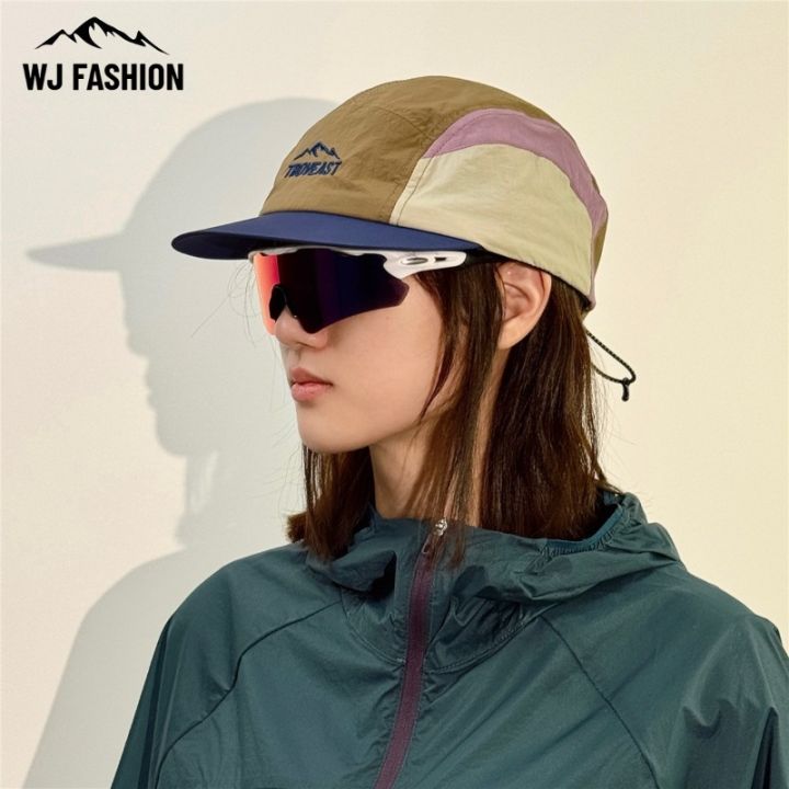 【WJ】Outdoor sun protection breathable hiking hat, Hiking baseball cap Japanese color blocked quick drying camping hat