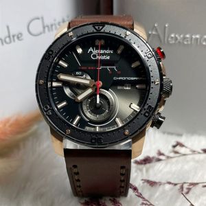 Jam Tangan Pria Alexandre Christie AC 6627 AC6627 AC 6410 Original Garansi Resmi 1 Tahun - Tali Kulit & Rubber