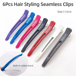 6Pcs Alligator Hair Clips Solid Color Hairdressing Sectioning Clamps Duckbill Clips Hair Styling Clip
