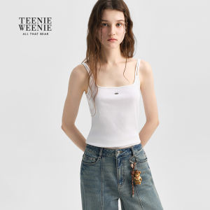 TEENIE WEENIE | Womens Cotton T-shirt Casual Workwear Ribbed U-Neck Camisole